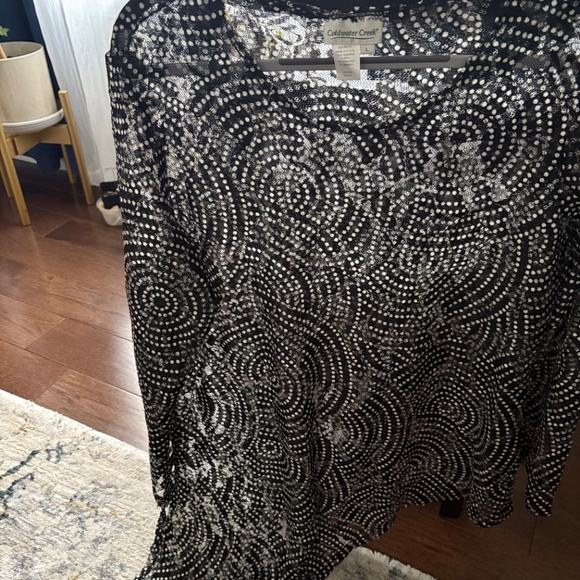 Coldwater Creek Black Polka Dot In size Large - Picture 5 of 5